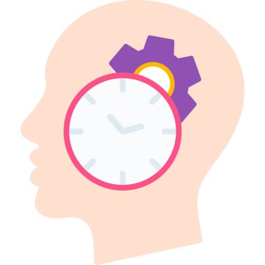 beyin izleme vektör simgesi