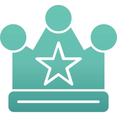 Taç. Web simgesi basit illüstrasyon