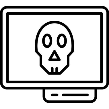 kafatası simgesi. vektör illüstrasyonu