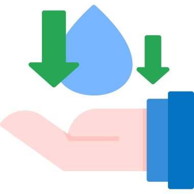 Su. Web simgesi basit illüstrasyon