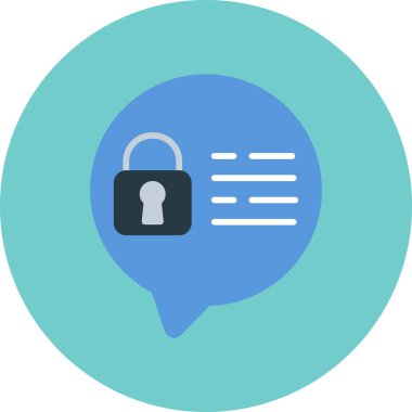 Kilit. Web simgesi basit illüstrasyon