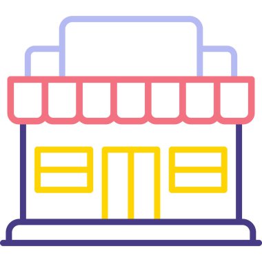 Alışveriş mağazası. Basit illüstrasyon