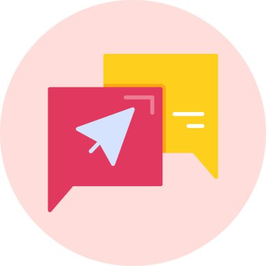 Konuş. Web simgesi basit illüstrasyon