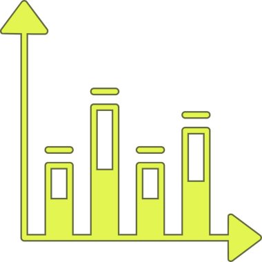 Dolu biçimdeki bar çizelgesi vektör simgesi
