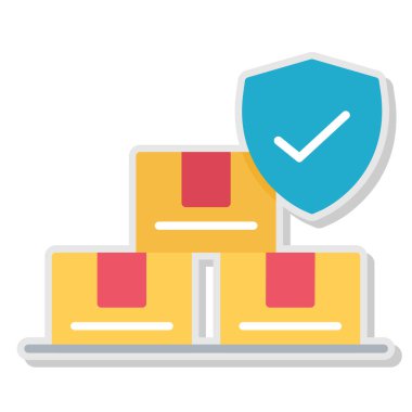 güvenlik vektör simgesi, çizgi film biçimi