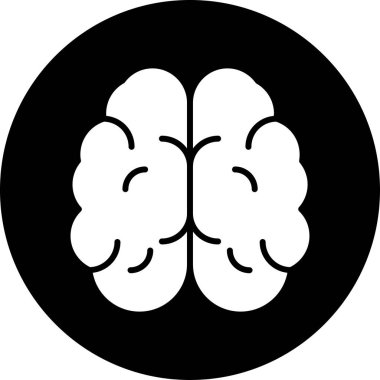 beyin ikonu vektör illüstrasyonu
