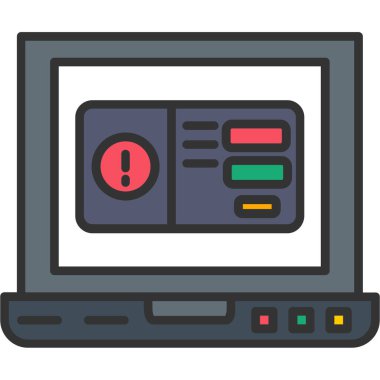 hata işareti simgesi olan bilgisayar ekranı