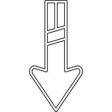 ok yukarı yön simgesi ana hat biçiminde