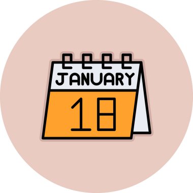 Takvim simgesi tasarımı, vektör illüstrasyonu