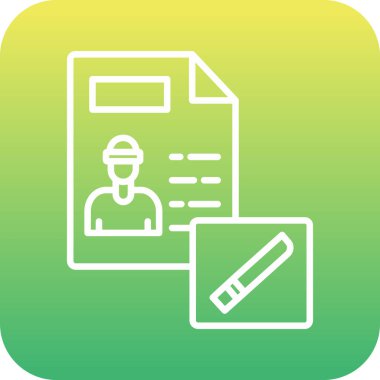 benzersiz belge vektör çizgisi simgesi