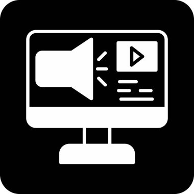 Bir bilgisayar simgesinin vektör illüstrasyonu