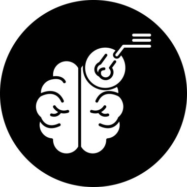 beyin ikonu vektör illüstrasyonu