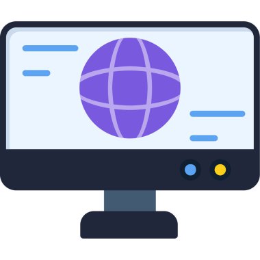 İnternet web simgesi basit tasarım