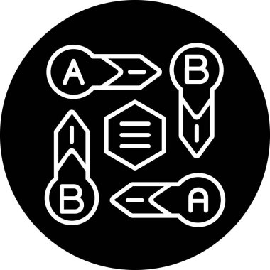 b b simgesi, vektör illüstrasyonu