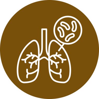 akciğer simgesi vektör illüstrasyonu