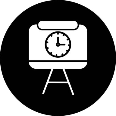 Alarm saat simgesi vektör illüstrasyonu