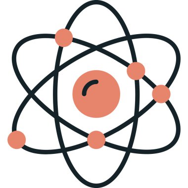 atom simgesi vektör illüstrasyonu