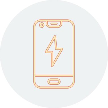 Mobil modern simgenin vektör illüstrasyonu