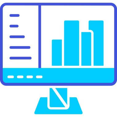 Analizler. Web simgesi basit illüstrasyon