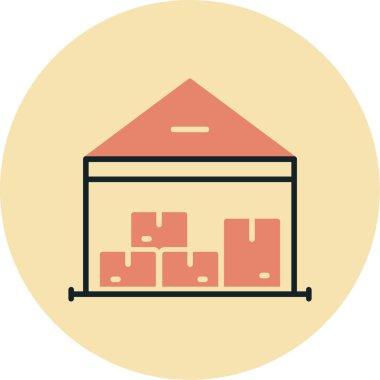 Bina. Web simgesi basit illüstrasyon