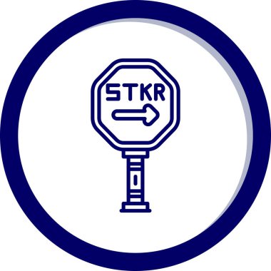 Modern b 'nin vektör çizimi trafik simgesinden yoksun