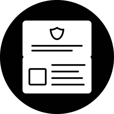 belge simgesi, vektör çizimi