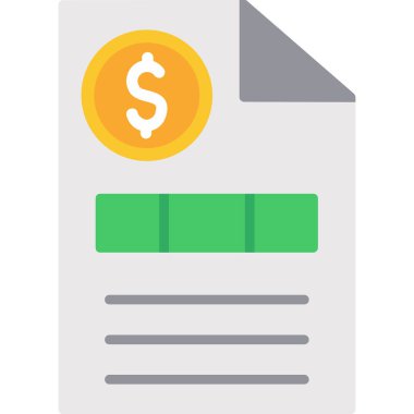 Bill düz vektör simgesi