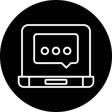 Dizüstü bilgisayar simgesinin vektör çizimi