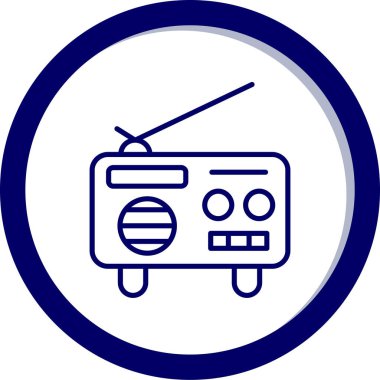 radyo simgesi vektör illüstrasyonu