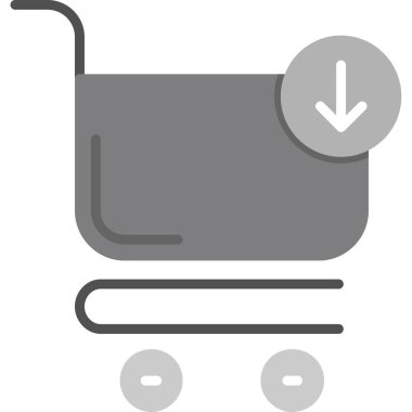 Alışveriş arabası ikonu. Beyaz arkaplanda izole edilmiş web tasarımı için basit bir alışveriş arabası vektör simgesi çizimi