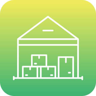 Depo simgesi beyaz arkaplanda izole edildi