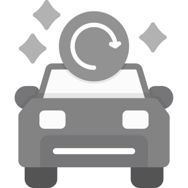 araba yıkama simgesi katı bir şekilde