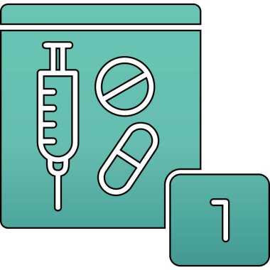 tıbbi kitap simgesi, vektör illüstrasyonu