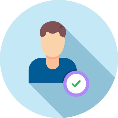 Pano vektör illüstrasyonlu adam, simge