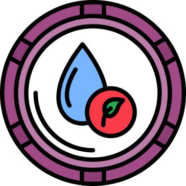 Su damlası ikonu. Web için su bırakma vektör simgesinin özet çizimi