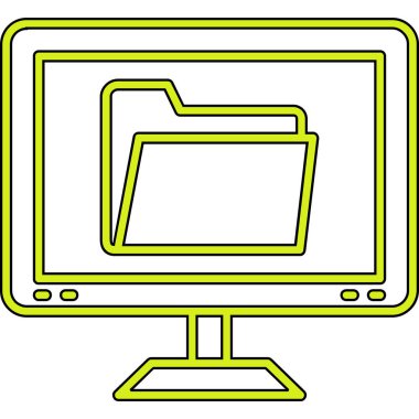 dizüstü bilgisayar ekran simgesi, vektör illüstrasyonu