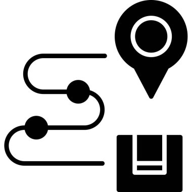 rota konumu simgesi, vektör illüstrasyonu