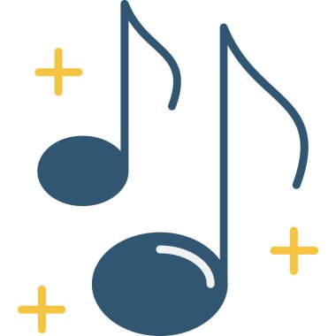 Müzik. Web simgesi basit illüstrasyon