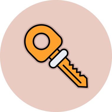 Anahtar simgesi vektör illüstrasyonu