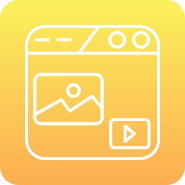 Benzersiz video kamera vektör çizgisi simgesi