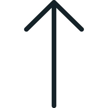 ok yukarı yön simgesi ana hat biçiminde