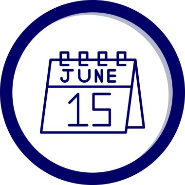 Tek bir takvim simgesinde 16 Haziran