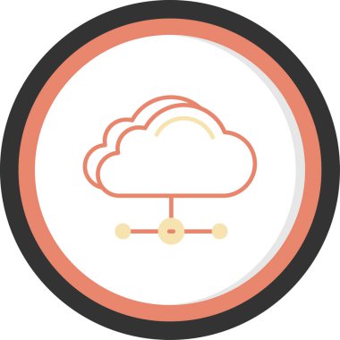 Bulut. Web simgesi basit tasarım