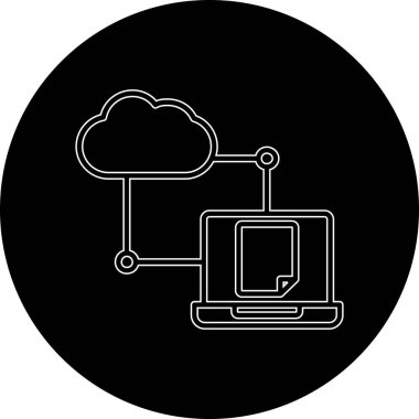 bulut hesaplama vektörü sembol tasarımı