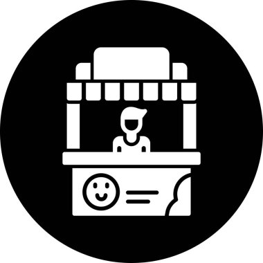 Bir araba simgesinin vektör illüstrasyonu