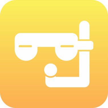 Dürbün simgesi sarı arkaplanda izole edildi