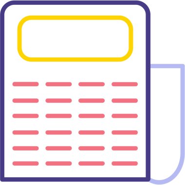 Hesap makinesi. Web simgesi basit illüstrasyon