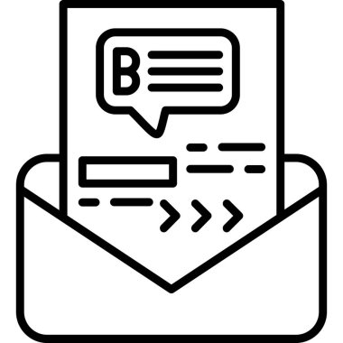 sohbet e- posta simgesi ana hat biçiminde