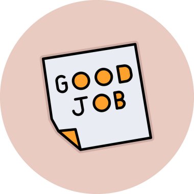 görev etiketi vektör çizgisi simgesi