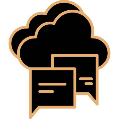 bulut hesaplama simgesi, vektör illüstrasyonu